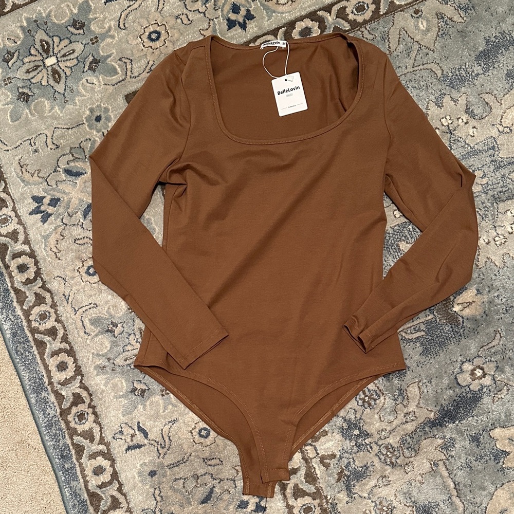 New Brown Long Sleeve Bodysuit